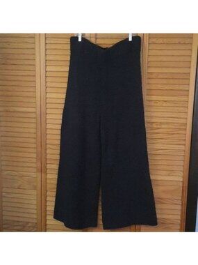 Skims Black Elastic Waist Sherpa Wide Leg Lounge Pants Size 4X/5X